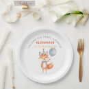 Recherche de anniversaire de renard assiettes Aquarelle