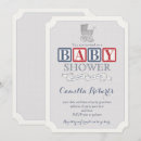 Recherche de vintage baby shower invitations Bleu marine