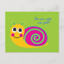 Recherche de escargot heureux cartes postales Mignon