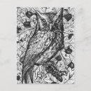 Recherche de hiboux cartes postales Feuilles