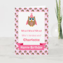 Recherche de hibou anniversaire cartes Mignonne