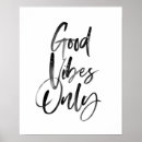 Recherche de good vibes only posters Typographie