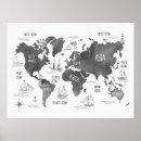 Recherche de carte du monde posters bébés enfants Géographie