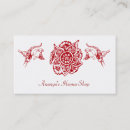 Recherche de fleur rouge cartes visite Asiatique