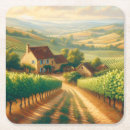Recherche de vignoble dessous de verres Rustique