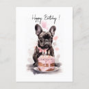 Recherche de bouledogue anniversaire cartes Rose