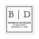 Recherche de timbre de monogramme Adresse de retour