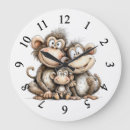 Recherche de singe drôle horloges Dessin animé