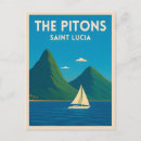 Recherche de piton cartes postales Saint lucia