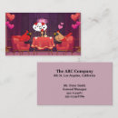 Recherche de coeur romantique cartes visite Jour des valentines