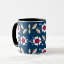 Recherche de fleur blanche rouge tasses Rétro