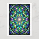 Recherche de vitrail cartes postales Bleu
