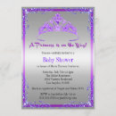 Recherche de princesse cartes baby shower fille invitations Argent