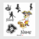 Recherche de sirène et pirate autocollants Anniversaire