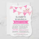 Recherche de hibou rose invitations C'est une fille