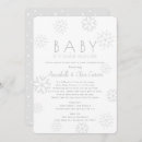Recherche de snowflake baby shower invitations Moderne
