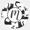 Recherche de mauvais chat autocollants Noir
