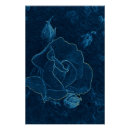 Recherche de contour blanc posters Bleu