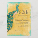 Recherche de de paon anniversaire invitations Turquoise