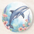 Recherche de dauphin dessous de verres Plage