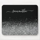 Recherche de noir et argent tapis souris Girly