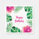 Recherche de fleurs tropicales serviettes Anniversaire heureux