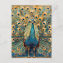 Recherche de peinture de paon cartes postales Plumes