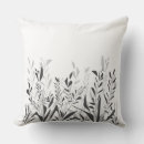 Recherche de motif plante coussins Noir et blanc