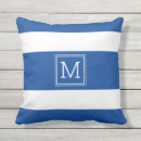 Recherche de rayures bleues blanches coussins Pour elle