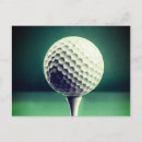 Recherche de balles de golf cartes postales Vert
