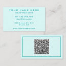 Recherche de couleur turquoise turquoise cartes visite Code qr