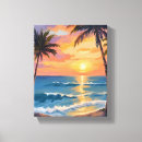 Recherche de coucher du soleil de palmier toiles Plage
