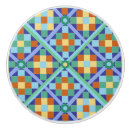 Recherche de motif marocain boutons et poignées de porte Bleu