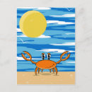 Recherche de illustration de crabe cartes postales Animal