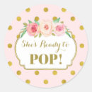 Recherche de à petits pois rose autocollants Baby shower