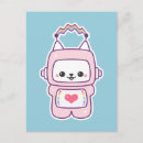 Recherche de robot mignon cartes postales Kawaii