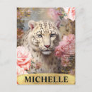 Recherche de léopard rose cartes postales Floral