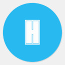 Recherche de bleu foncé autocollants Monogramme
