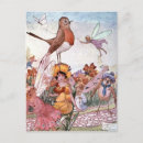 Recherche de oiseaux de jardin cartes postales Vintage