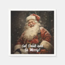Recherche de père noël vintage serviettes Santa claus
