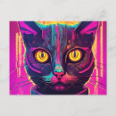 Recherche de chat psychédélique cartes postales Chaton