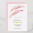 Recherche de feather baby shower invitations Rose