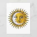 Recherche de le soleil et lune cartes postales Vintage