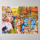 Recherche de animals party posters Louis wain