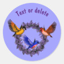 Recherche de bleu couronné autocollants Oiseau