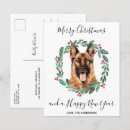 Recherche de berger allemand joyeux noël cartes postales Animal