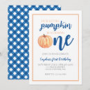 Recherche de de citrouille anniversaire invitations Bleu