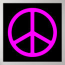 Recherche de signe de paix rose posters Anti guerre