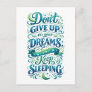 Recherche de dormir cartes postales Typographie