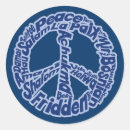 Recherche de symbole de paix bleu autocollants Hippie